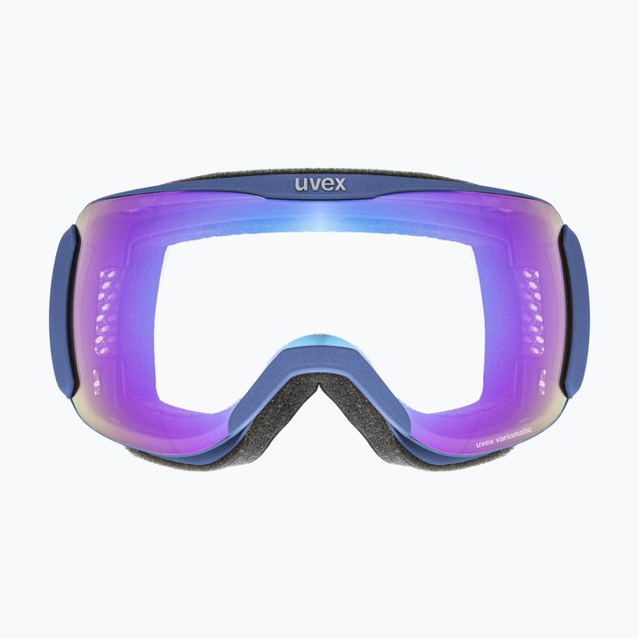 Gogle narciarskie UVEX Downhill 2100 V navy mat/mirror blue variomatic/clear 6