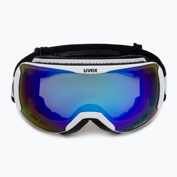 Gogle narciarskie UVEX Downhill 2100 CV white mat/mirror blue colorvision green 2