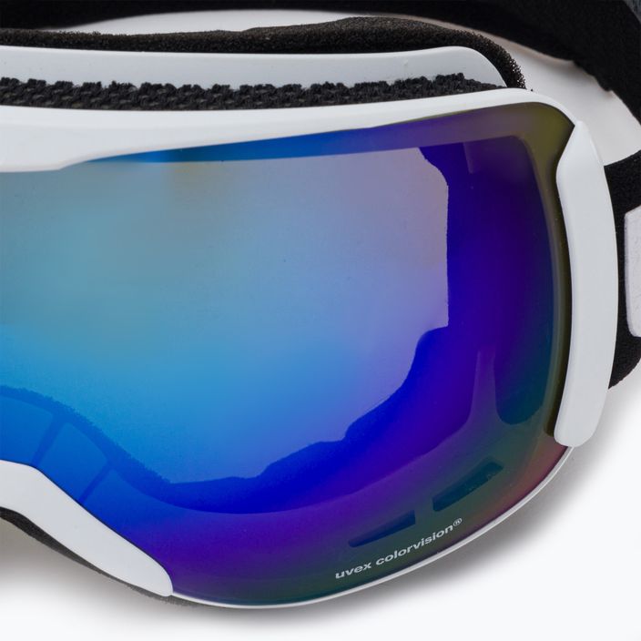 Gogle narciarskie UVEX Downhill 2100 CV white mat/mirror blue colorvision green 5