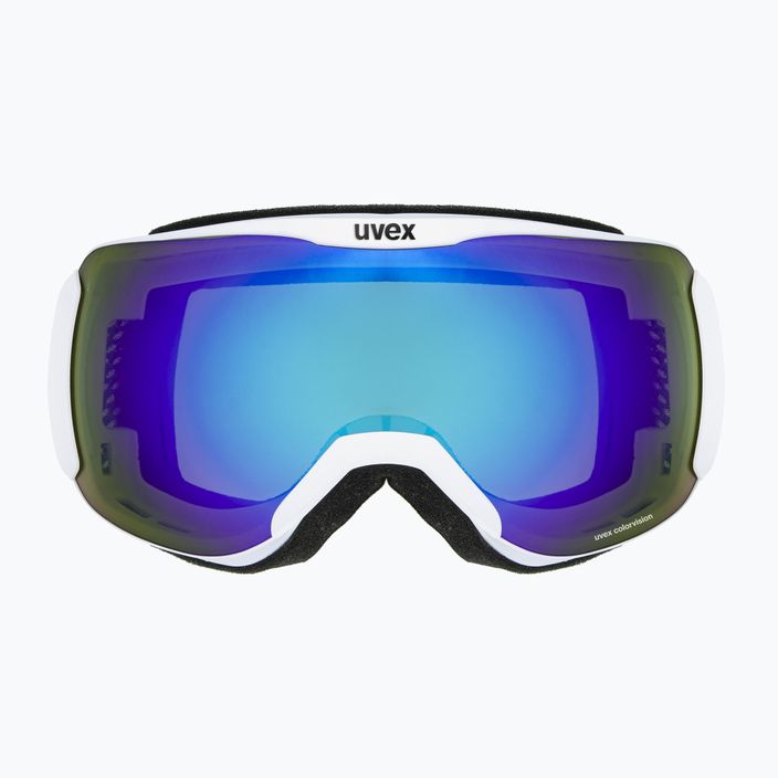 Gogle narciarskie UVEX Downhill 2100 CV white mat/mirror blue colorvision green 7