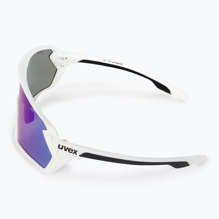 Okulary przeciwsłoneczne UVEX Sportstyle 231 white mat/mirror blue 4