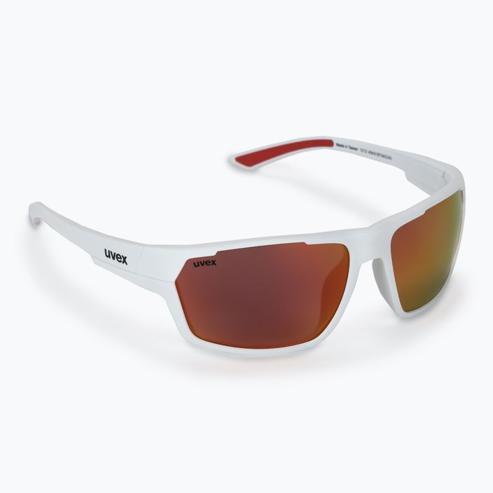 Okulary przeciwsłoneczne UVEX Sportstyle 233 P white mat/polavision mirror red