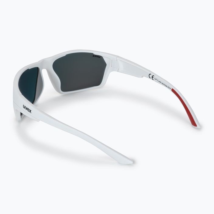 Okulary przeciwsłoneczne UVEX Sportstyle 233 P white mat/polavision mirror red 2