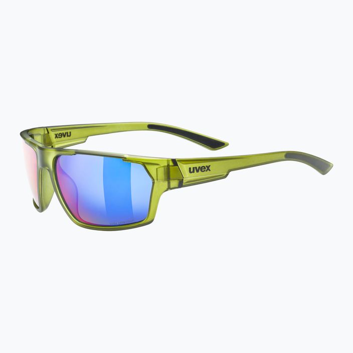 Okulary przeciwsłoneczne UVEX Sportstyle 233 P green mat/polavision mirror green 5