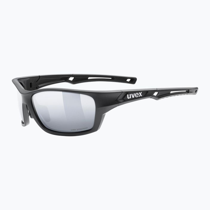 Okulary przeciwsłoneczne UVEX Sportstyle 232 P black mat/polavision mirror silver 5