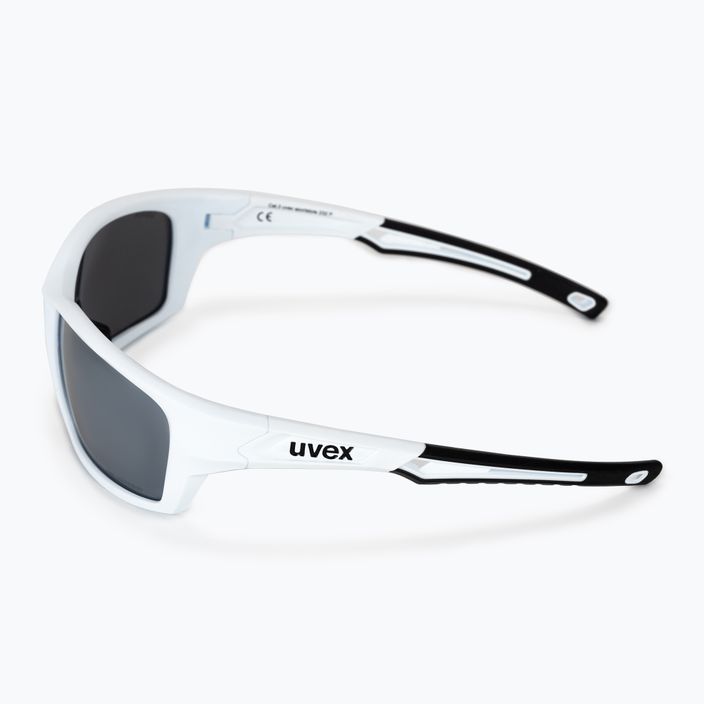 Okulary przeciwsłoneczne UVEX Sportstyle 232 P white mat/polavision mirror silver 4