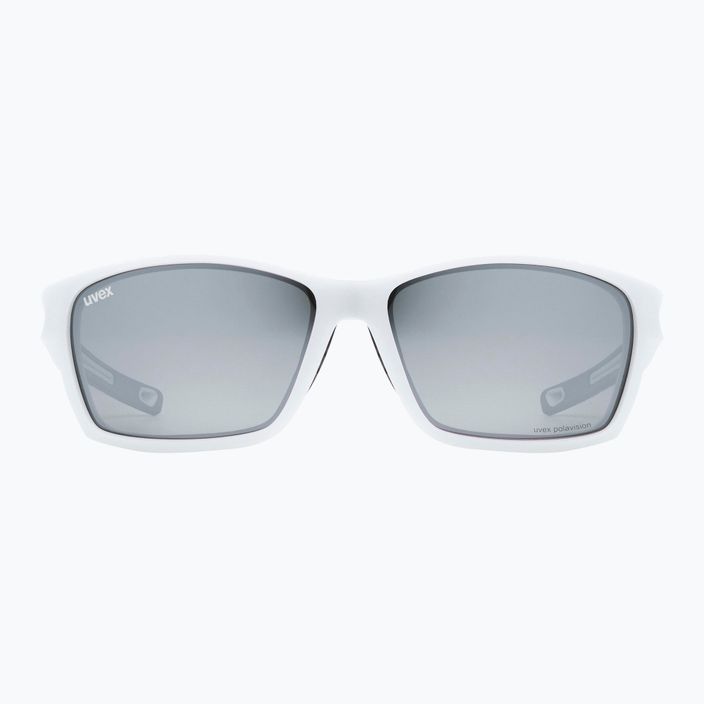 Okulary przeciwsłoneczne UVEX Sportstyle 232 P white mat/polavision mirror silver 7