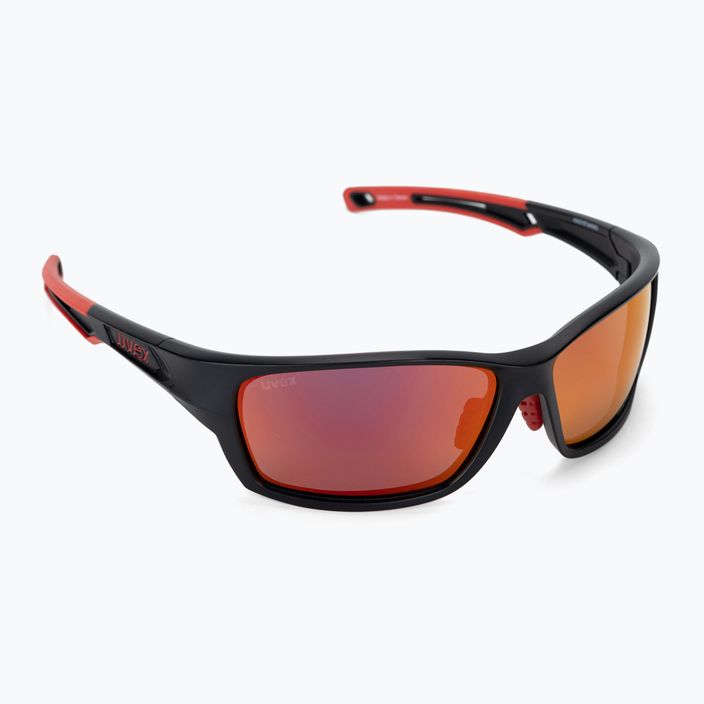 Okulary przeciwsłoneczne UVEX Sportstyle 232 P black mat red/polavision mirror red