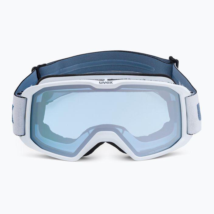 Gogle narciarskie UVEX Elemnt FM white mat/mirror silver blue 2