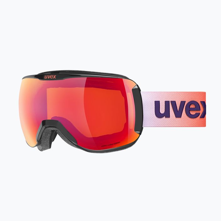 Gogle narciarskie UVEX Downhill 2100 CV black shiny/mirror scarlet/colorvision orange 5