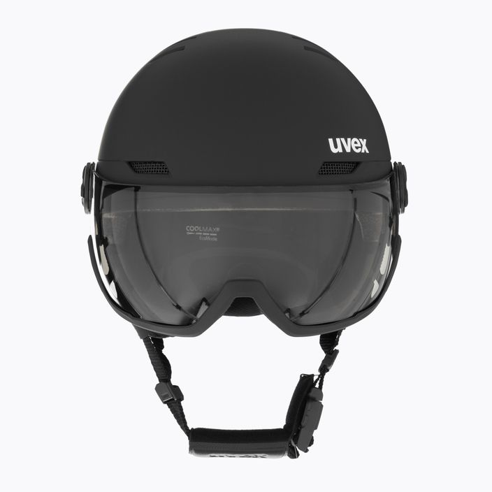 Kask narciarski UVEX Wanted Visor Pro V black matt/variomatc smoke 2