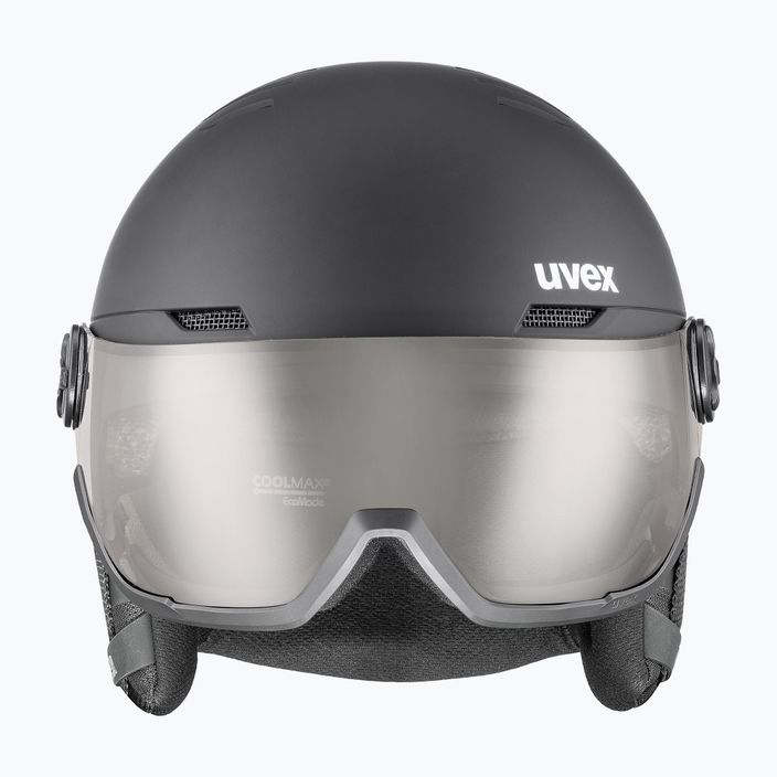 Kask narciarski UVEX Wanted Visor Pro V black matt/variomatc smoke 7