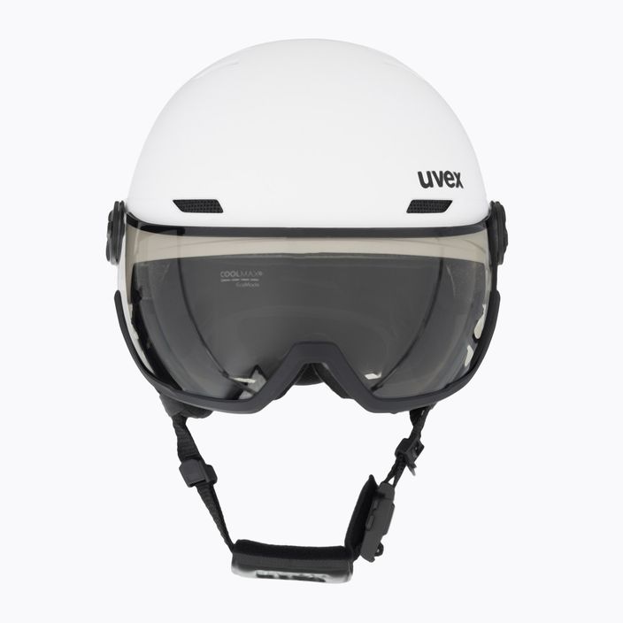 Kask narciarski UVEX Wanted Visor Pro V white matt/variomatc smoke 2