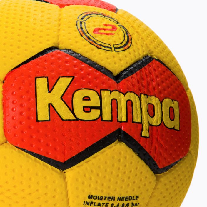 Piłka do piłki ręcznej Kempa Spectrum Synergy Dune żółta/czerwona rozmiar 2 2
