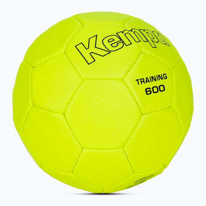 Piłka do piłki ręcznej Kempa Training 600 neonowa żółta rozmiar 2 2