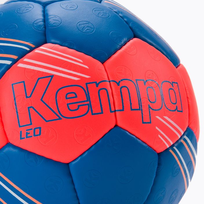 Piłka do piłki ręcznej Kempa Leo czerwona/niebieska rozmiar 2 3