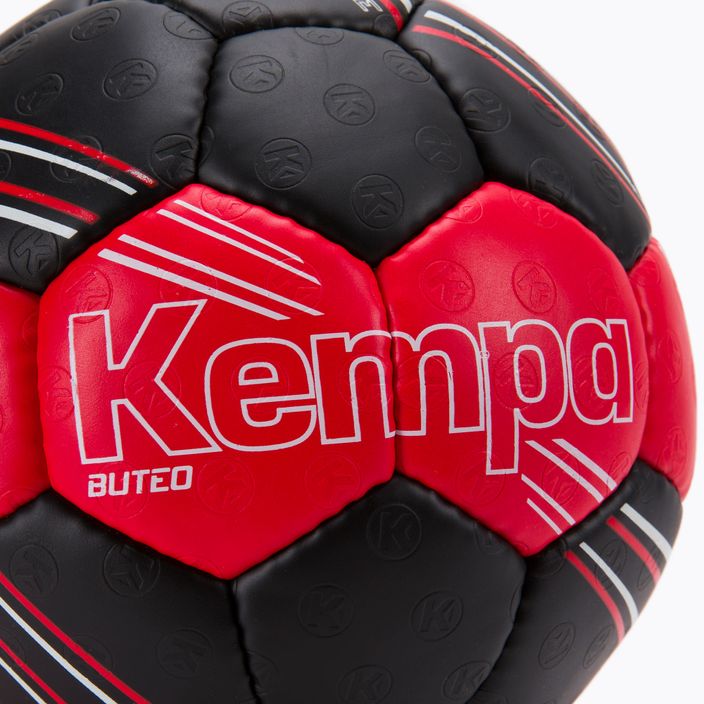 Piłka do piłki ręcznej Kempa Buteo czerwona/czarna rozmiar 2 3