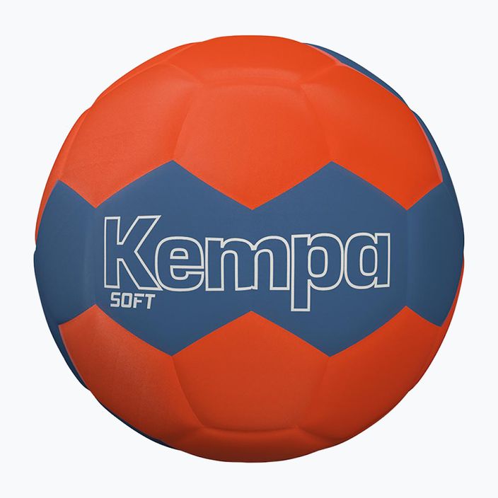 Piłka do piłki ręcznej Kempa Soft zimna szara/neonowa pomarańczowa rozmiar 0 4