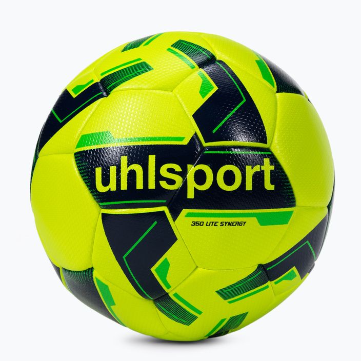 Piłka do piłki nożnej uhlsport 350 Lite Synergy neonowa żółta/granatowa/neonowa zielona rozmiar 5