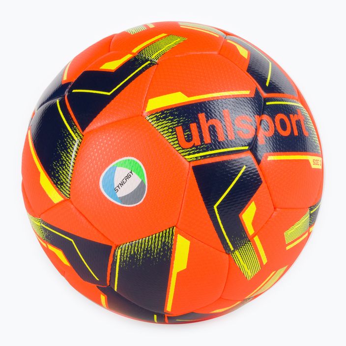 Piłka do piłki nożnej uhlsport 290 Ultra Lite Synergy neonowa pomarańczowa/granatowa rozmiar 3 2