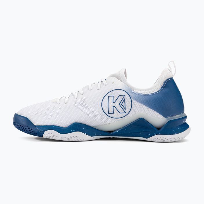 Buty do piłki ręcznej męskie Kempa Wing Lite 2.0 białe/niebieskie 10