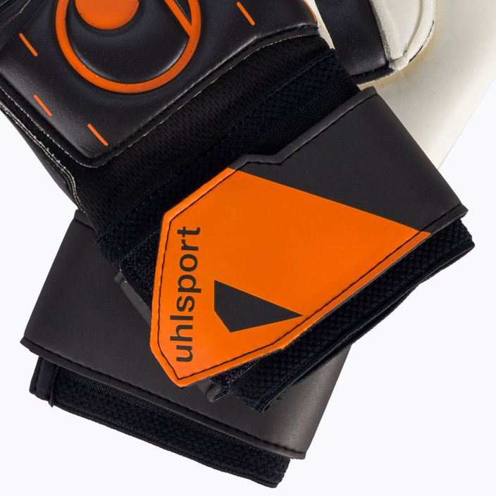 Rękawice bramkarskie uhlsport Speed Contact Soft Flex Frame czarne/białe/neonowe pomarańczowe 4