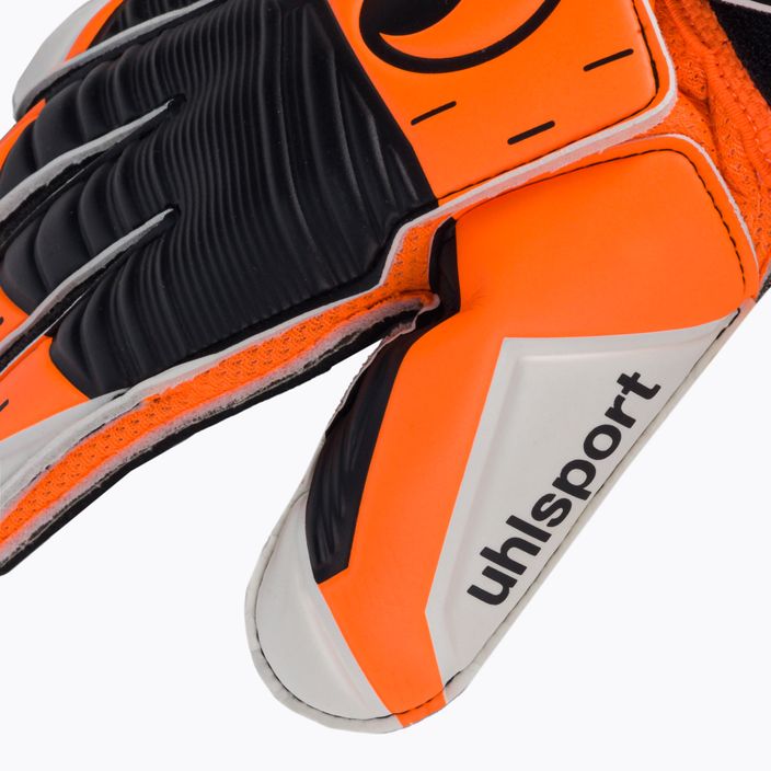 Rękawice bramkarskie uhlsport Soft Resist+ Flex Frame neonowe pomarańczowe/ białe/czarne 3