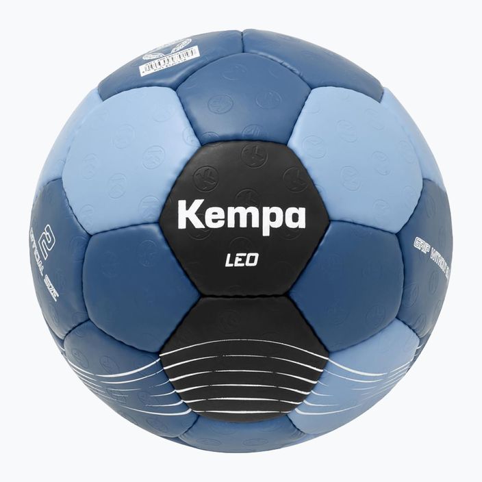 Piłka do piłki ręcznej dziecięca Kempa Leo niebieska/czarna rozmiar 1 4