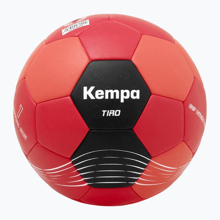 Piłka do piłki ręcznej Kempa Tiro czerwona/czarna rozmiar 1 4