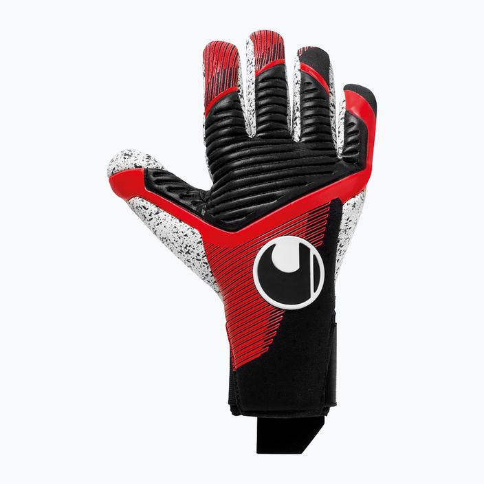 Rękawice bramkarskie uhlsport Powerline Supergrip+ Finger Surround czarne/czerwone/białe