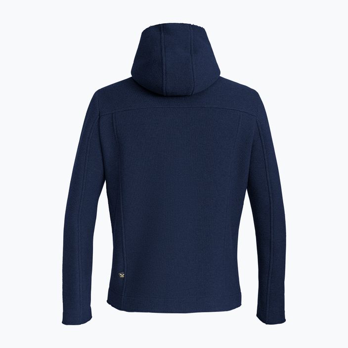 Bluza trekkingowa męska Salewa Sarner 2L Wool Fz Hoody navy blazer 2