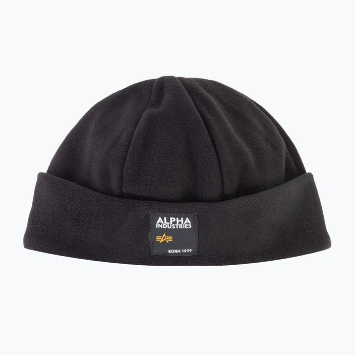 Zestaw czapka + rękawiczki Alpha Industries Label Fleece black 2