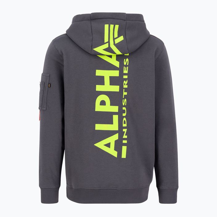 Bluza męska Alpha Industries Back Print Zip vintage grey 2