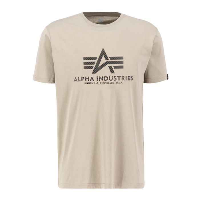 Koszulka męska Alpha Industries Basic T Carbon vintage sand 2