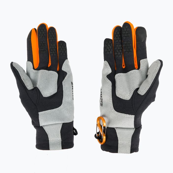 Rękawice alpinistyczne ZIENER Gusty Touch czarne/pomarańczowe 2