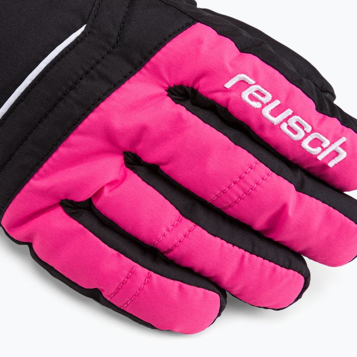 Rękawice narciarskie dziecięce Reusch Alan 2022 black/pink glo 4
