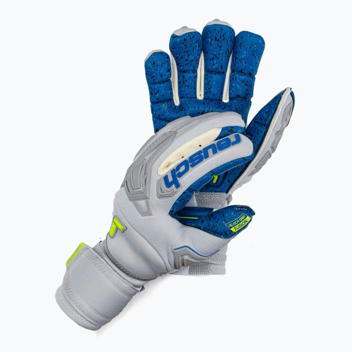 Rękawice bramkarskie Reusch Attrakt Freegel Fusion Ortho-Tec Goaliator vapor gray/safety yellow/blue 2