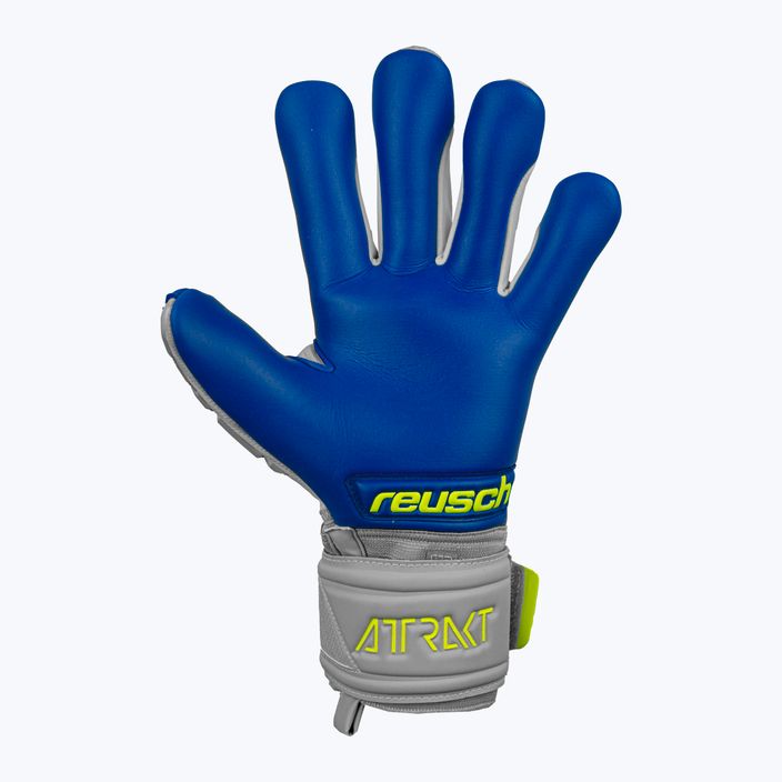 Rękawice bramkarskie Reusch Attrakt Freegel Gold Finger Support vapor gray/safety yellow/deep blue 7