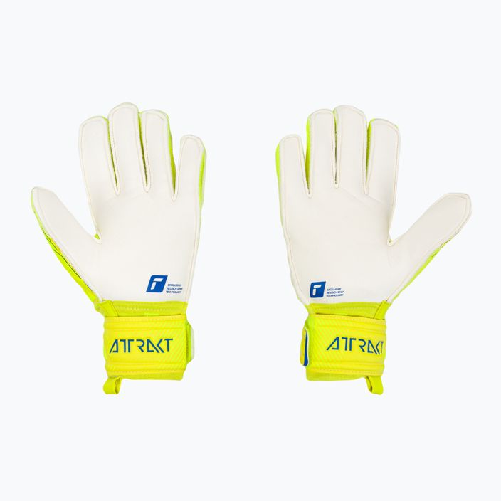 Rękawice bramkarskie Reusch Attrakt Grip Finger Support safety yellow/deep blue/white 2