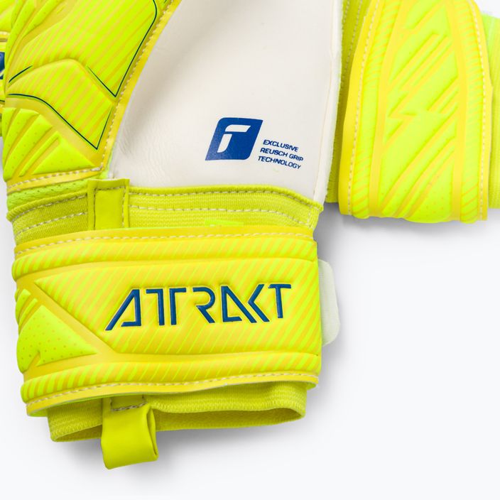 Rękawice bramkarskie Reusch Attrakt Grip Finger Support safety yellow/deep blue/white 4