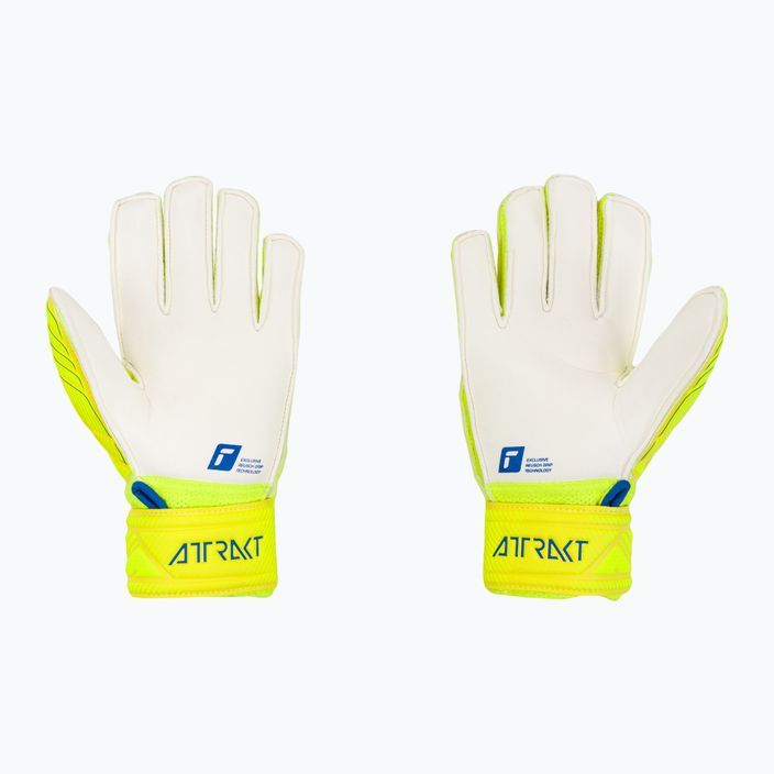 Rękawice bramkarskie dziecięce Reusch Attrakt Grip Finger Support safety yellow/deep blue/white 2