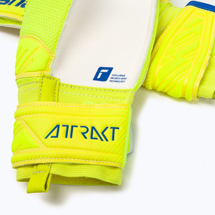 Rękawice bramkarskie dziecięce Reusch Attrakt Grip safety yellow/deep blue/white 4