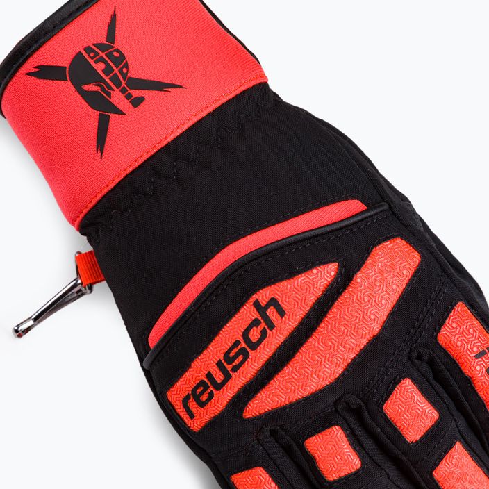 Rękawice narciarskie dziecięce Reusch Worldcup Warrior Prime R-TEX XT black/fluo red 4