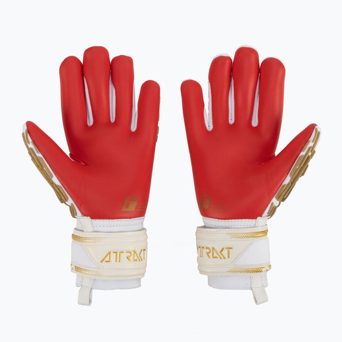 Rękawice bramkarskie Reusch Attrakt Freegel Silver white/gold/fiery red 2