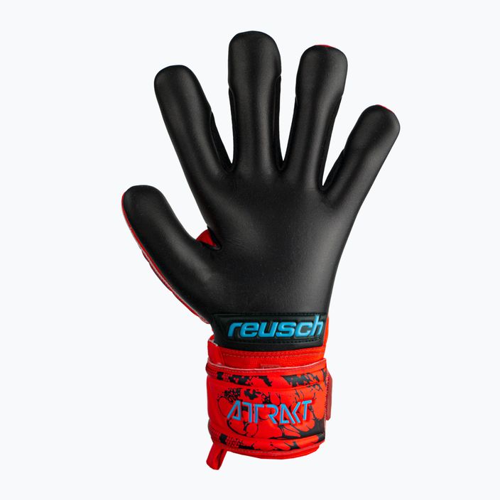 Rękawice bramkarskie dziecięce Reusch Attrakt Grip Evolution Finger Support bright red/future blue 5