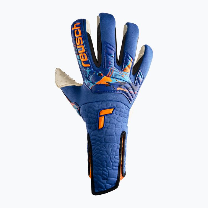 Rękawice bramkarskie Reusch Attrakt Speedbump Strapless AdaptiveFlex true blue/shocking orange 5