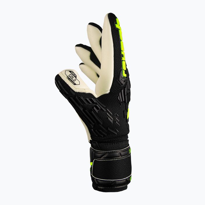 Rękawice bramkarskie dziecięce Reusch Attrakt Freegel Gold Finger Support Junior black/safety yellow 4