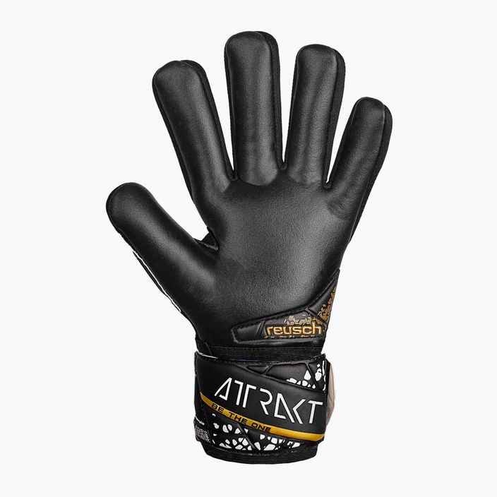 Rękawice bramkarskie dziecięce Reusch Attrakt Silver NC Finger Support Junior black/gold/white/black 3