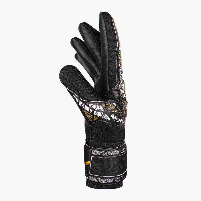 Rękawice bramkarskie dziecięce Reusch Attrakt Silver NC Finger Support Junior black/gold/white/black 4