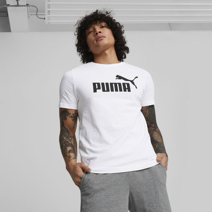 Koszulka męska PUMA Ess Logo Tee puma white 3